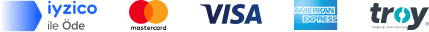 Ödeme Yöntemleri - iyzico, Mastercard, Visa, American Express, Troy