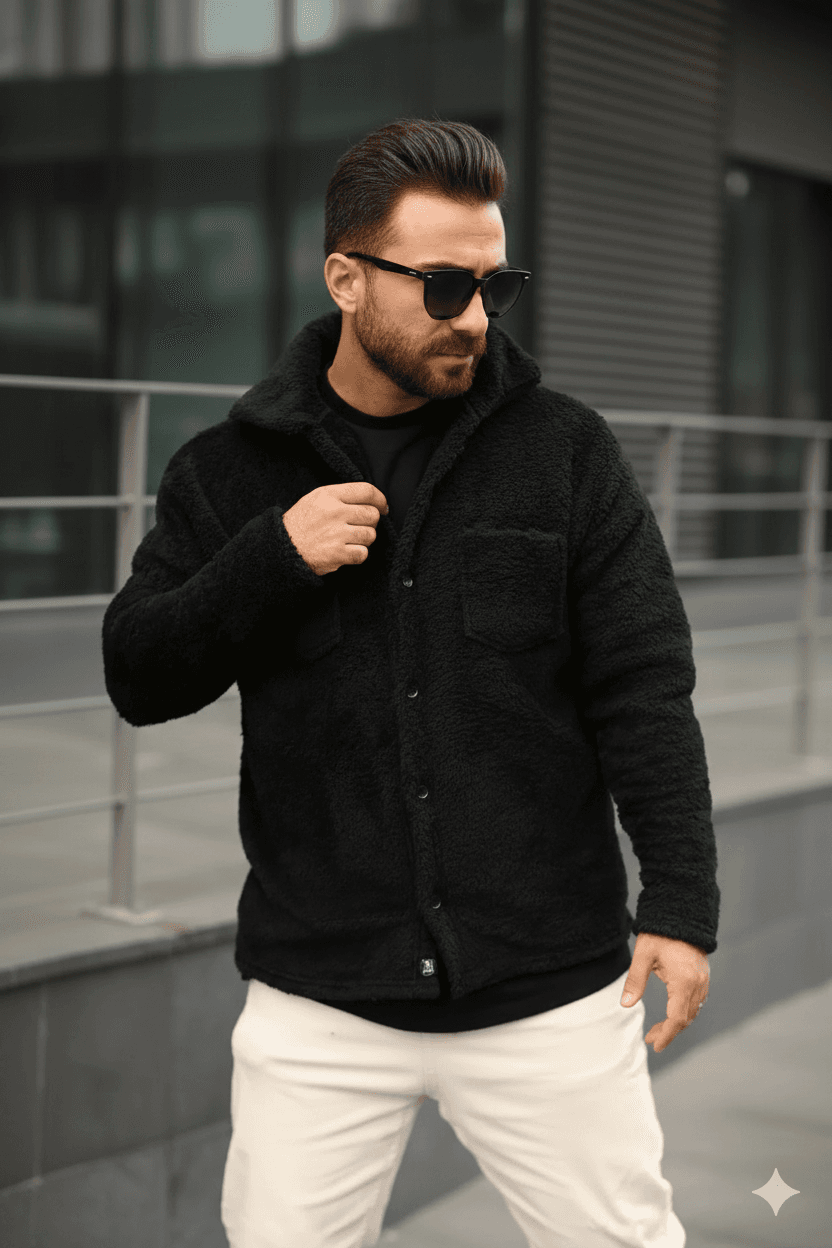 Siyah Peluş Kaliteli Regular Kalıp