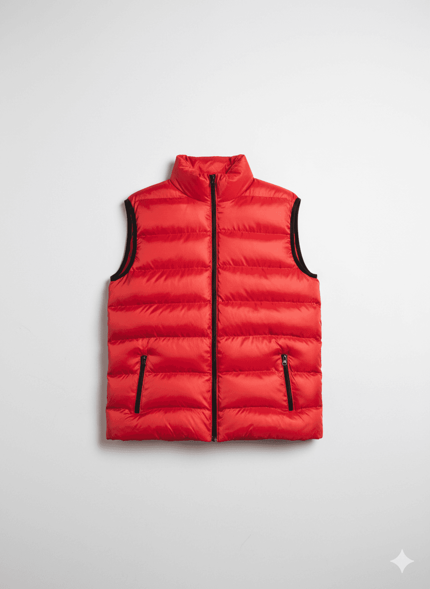 Kırmızı Şişme Yelek Regular Fit Kalıp