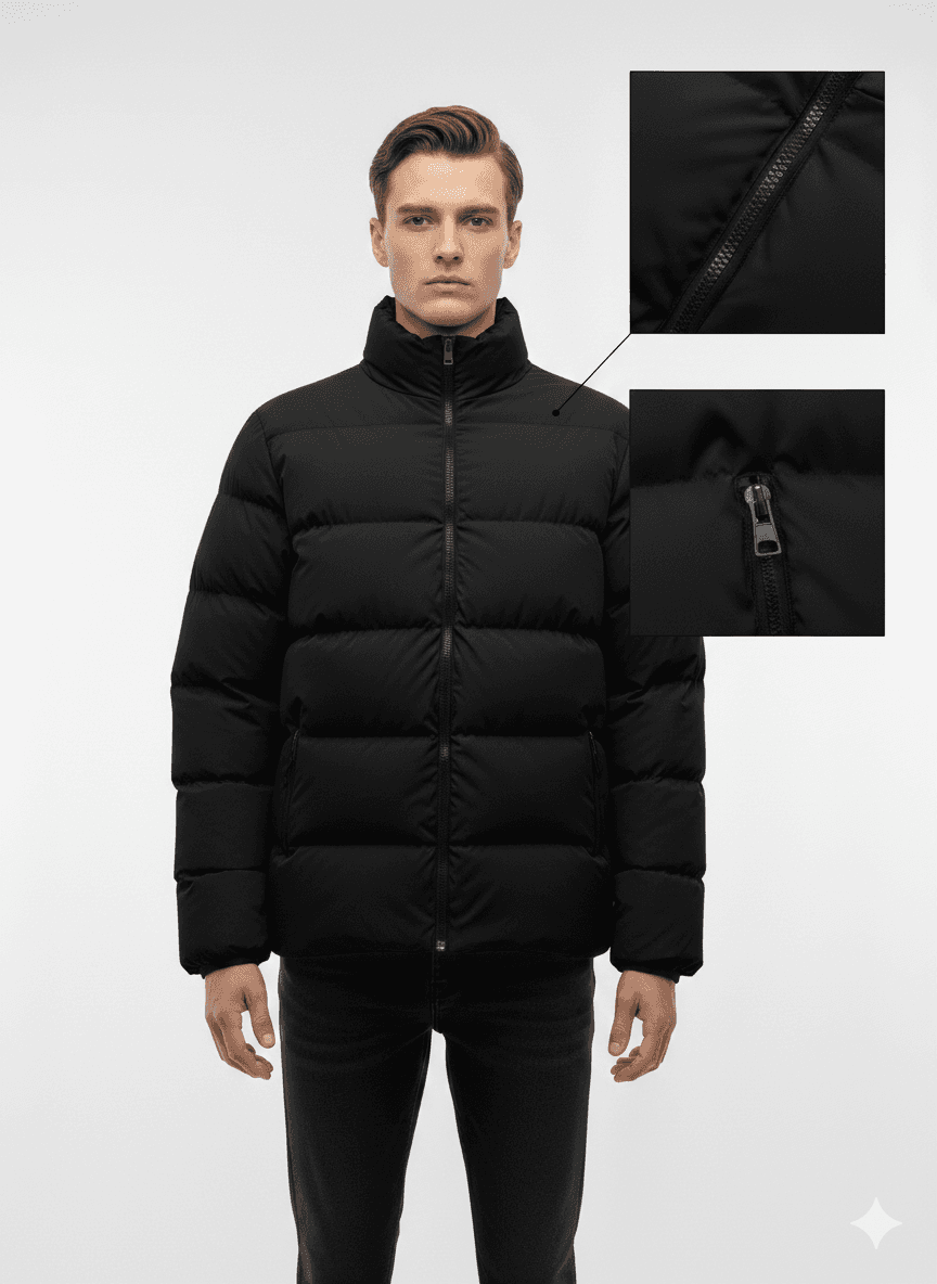  ERKEK SU RÜZGAR YAĞMUR GEÇİRMEZ ŞİŞME KAPÜŞONLU ŞİŞME MONT KABAN CEKET